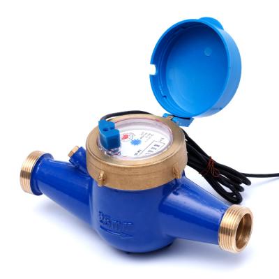 China Remote Control Brass Multi Dial Air Jet Dryer Malaysia Multi Dial Cold Reading Device Pulse Output Water Flow Meter for sale