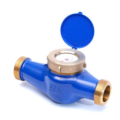 China ISO 4064 OEM Malaysia Brass Multi-Jet Class B Dry Dial Brass Installation dn50 Vertical Water Meter for sale