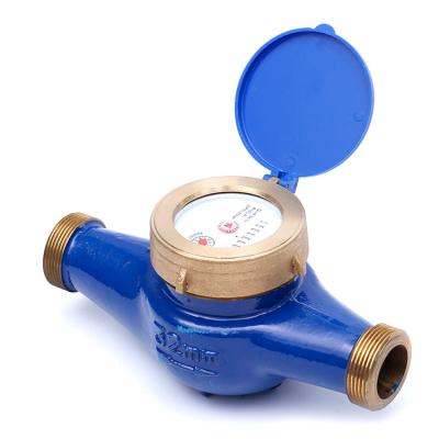 China Malaysia Brass Standard ISO4064 Class B 32mm Multi Dry Brass Spray Feed Water Effluent Flow Meter for sale