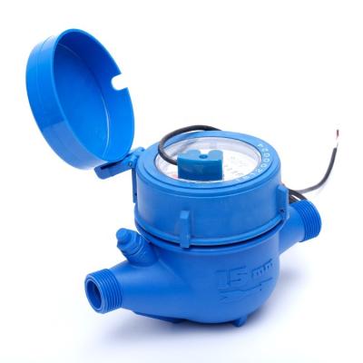 China ISO 4064 Class B plastic magnetic multi-jet liquid-sealed mechanical dry plastic pulse output water flow meter for sale