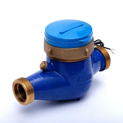 China ISO4064 Water Meter Class B 40mm pulse output mulit remote control analog dry brass cold water meter with external adjuster for sale