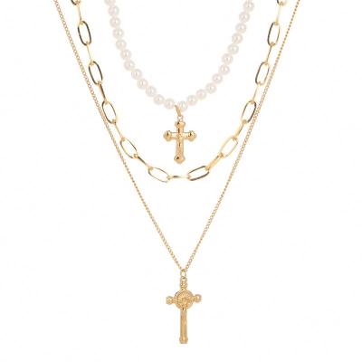 China New Arrived Religious Eico Cross Necklaces Man Stainless Chain Original For Women Fashion Necklace 2021 Trendy for sale