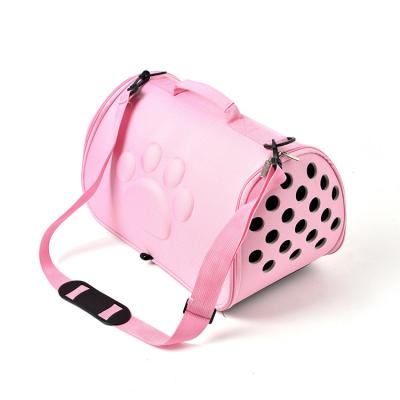 China Travel Pet EVA Bag Dog Supplies Pet Breathable Portable Bag Tilting Breathable Pet Cross Bag for sale