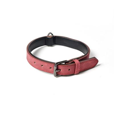 China Wholesale Pet Collar Dog Training Collar Padded Adjustable Leather Cat Collar for sale