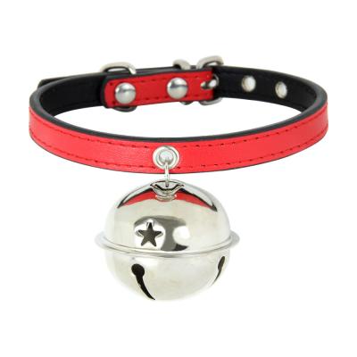 China Padded Leather Cat Collar Bell Pet Leash Dog Training Collar Custom Wholesale for sale