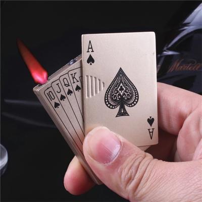 China Windproof Poker Cigarette Lighter Lighter With Banknote Verification Custom Poker Cigarette Lighter Wholesale for sale