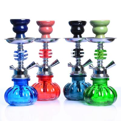 China Double Tube Glass Hookah Hookah Metal Double Tube Hookah Set Bar Ktv Chicha Hookah Accessories Shisha Hose Ceramic Bowl Smoking Set Accessories for sale