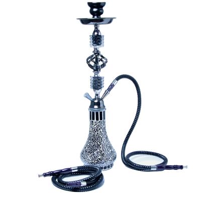 China Double Hookah Hookah Set Double Tube Hookah Set Hookah Arabic Glass Jar Hookah Shisha Tips Oil Burner Smoking Pipe for sale