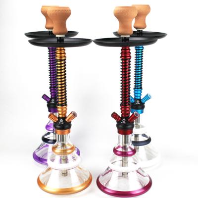 China Accessories set spring shisha hookah single tube hookah set colorful high quality glass hookah wholesale for sale