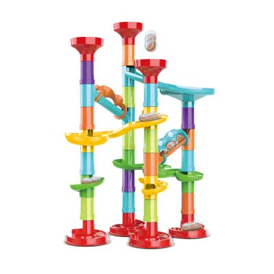 Chine Slot Toy Marble Race Game Toy For Children 50pcs Marble Race Track STEM Building Block Ball Maze Track à vendre