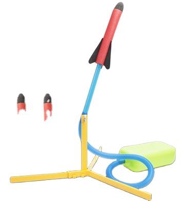 China Playing Foam Stomp Pneumatic Rocket Launcher Toy Rockets For Kids for sale