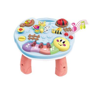 China 6-36months baby educational toys music plastic learning table toy with music for kids for sale