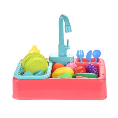 China Cheap Price Plastic Kitchen Toy Play House Kitchen Dishwasher Cyan For Girls à venda