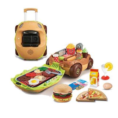 Китай Multifunctional plastic car hamberg pre-school kitchen kitchen toy playing house set to simulate fast food toy for kids продается