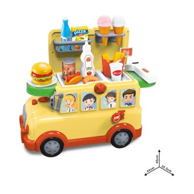 China Pretend Play Toy Set Multifunctional Dining Play Set Toy Push School Bus For Children Te koop