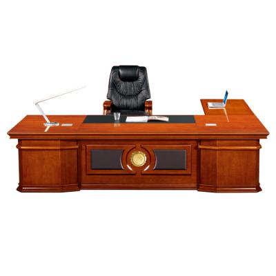 China Regular Factory Modern Design Custom Solid Wood Boss Chair Working Table For Office for sale