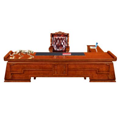 China Stable High-End Commercial Furniture Modern Design Unique Elegant Design General Manager Desk Wood Executive Desk Table for sale