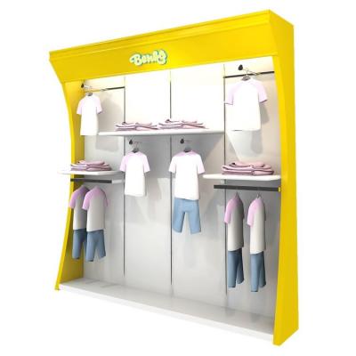 China Lovely eco-friendly store decoration design baby clothes display stand for clothing store for sale