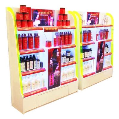 China Deployment of shampoo factory customized supermarket shampoo commercial showy beauty retail rack for sale