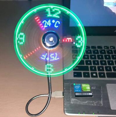 China Household Amazon Products Best Selling Alarm Clock Notebook Usb Fan With Led Clock Light for sale