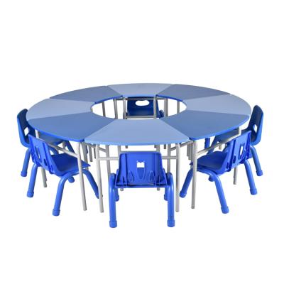 China modern kids study table and chairs / kindergarten classroom furniture for sale