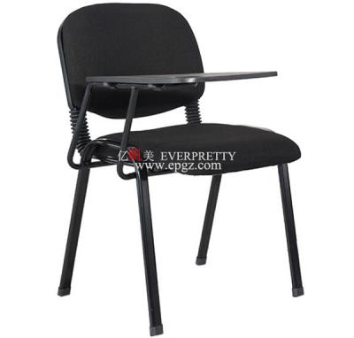 China Modern Cheap Frame Padded School Metal Study Chair With Attached Folding Listing Table for sale