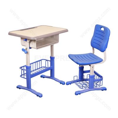 China Modern Classroom Furniture Adjustable Desk And Chair For Students for sale