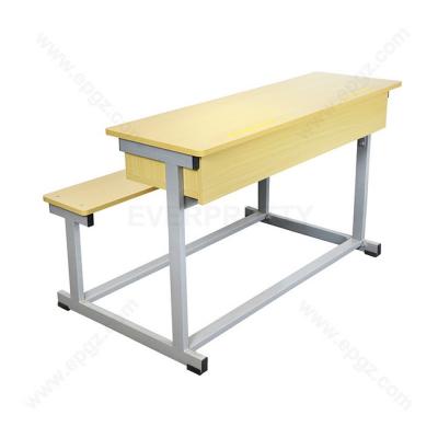 China Strong Wearability Double Desk And Chair For Primary Secondary School Students Study Table With Drawer for sale