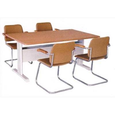 China Modern school library reading table and chair for 4 person for sale