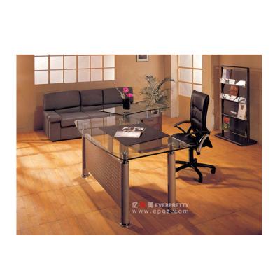 China Modern Glass Table Top Design Office Desks Wooden Director Table With Chair for sale