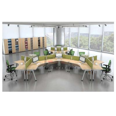 China Modern Customized Partition Design Staff Office Table With Screen Partition for sale