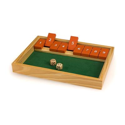 China Home / Table New Wooden Design Closed Box Board Game 10 Numbers Includes 2 Die Cuts for sale