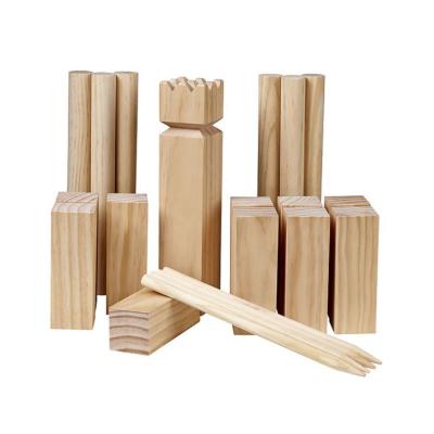 China Building Toy Rubber Wooded Kubb Viking Playset, Wooden Throwing Game for Outdoor Top Fashion King and Soldiers for sale