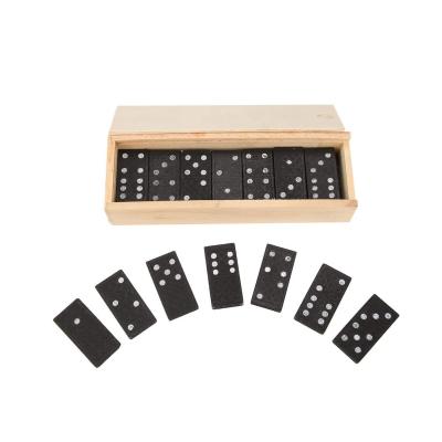 China OEM Dominoes Color Wooden Dot Dominoes Custom Domino Set Wooden Table Set Deluxe With Wooden Box for sale