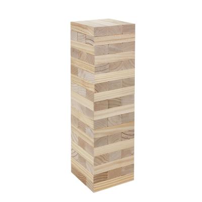 China Classic Wooden Construction Toy Game Giant Tumble Timbers Wooden Tumble Tower Wood Blocks Stacking For Kids for sale