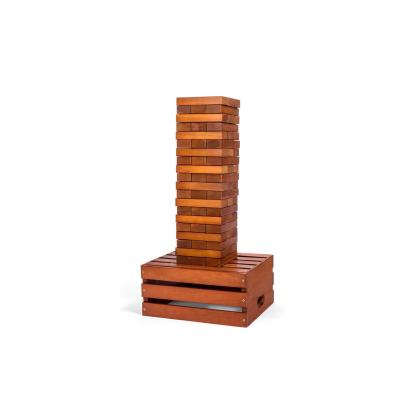 China Classic Wooden Construction Toy Game Giant Tumble Timbers Wooden Tumble Tower Wood Blocks Stacking For Kids for sale