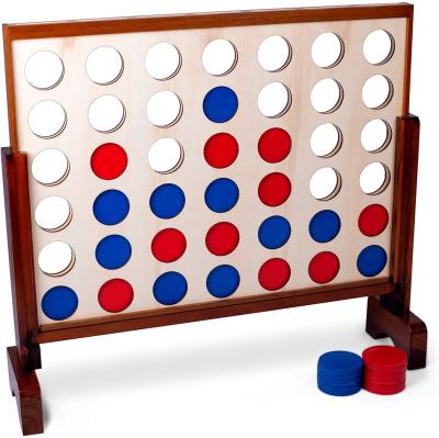 China OEM wooden WOODEN 4 IN A ROW four in a row classic board game for outdoor parties for sale