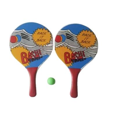 China OEM Plastic Wooden Paddle Ball Set - Smash Ball Set Premium Set Of 2 Smash Rackets, 2 Free Balls And Tennis Grips for sale