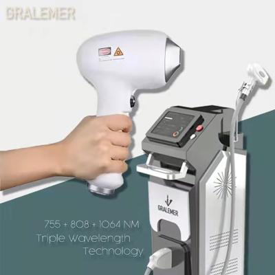 China Permanent 1064 hair removal 755 808nm diode laser hair removal machine for body and face equipments beauty salon for sale