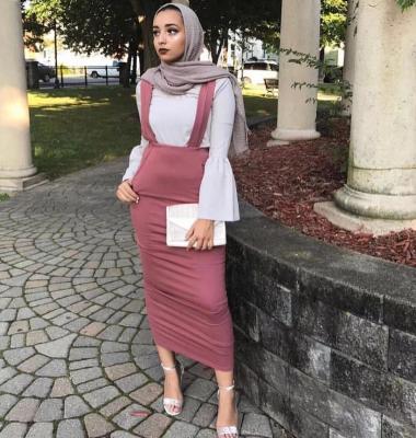 China Modest Muslimah Styling LSM113 Plus Size Strap Dress 2020 Abaya Women Muslim Islamic Clothing for sale