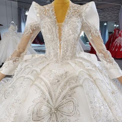 China Jancember Htl2272 Luxury Anti-static Quinceanera Wedding Dress Real Lovers Dress White Gown Wedding for sale