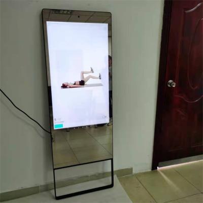 China Illuminated 5 Megapixel Front Facing Led Mirror With Camera Fitness Touch Screen Smart Mirror Workout For Home for sale