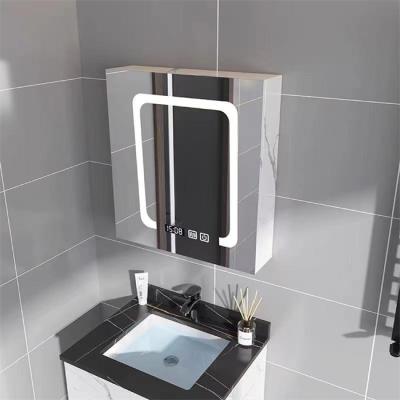 China Modern Smart Mirror Cabinet Bathroom Mirror Cabinet Toilet Light LED Single Door With Waterproof Fogproof IP44 Function for sale