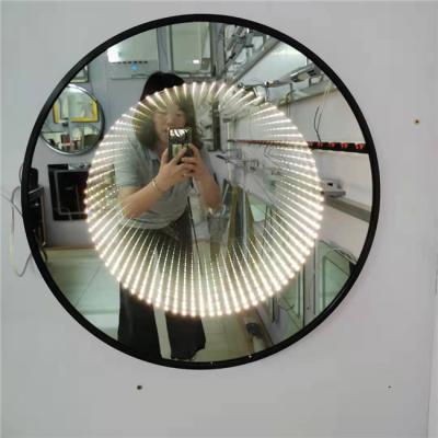 China Foshan LED 3d infinity mirror 3d luminous magic wall led infinity tunnel custom decorative mirror for sale