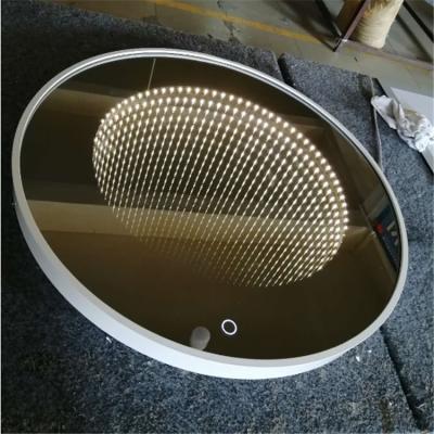 China Illuminated 60cm 80cm 100cm Around Smart 3D Tunnel Led Wall Light 3D Mirror Wall Mirror LED Mirror for sale