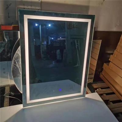 China Luminous Nordic Luxury Frameless Smart Mirror Lighted Bathroom Wall Mounted LED Mirror With LED Lights for sale