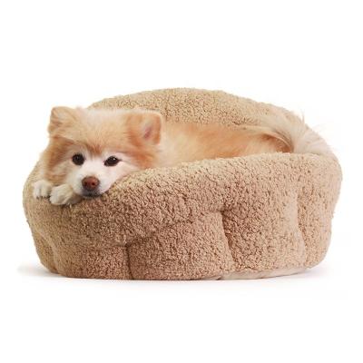 China Breathable OEM ONE STOP SOLUTIONS Pet Beds For Small Dogs Lovely Donut Pet Bed Plush Pet Puppy Beds for sale