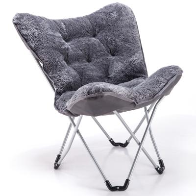 China Folding Modern Indoor Outdoor Nordic Butterfly Style Leisure Chair Butterfly Cushion Cotton Soft Memory Chair for sale