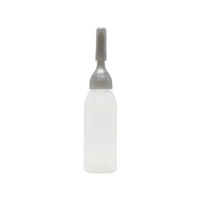 China (STOCK READY) 10ml 11ml 12ml LDPE Cosmetic Clear Natural Color Translucent Round Single Wall Small Ampoule With Silver White PP Spout Cap for sale