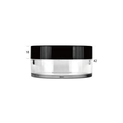 China PP ABS PMMA Cosmetic Glossy Black Round Screw Cap 5ml 10ml 15ml 30ml 50ml 80ml 120ml Single Wall Clear PETG Cream Jar (in series) for sale